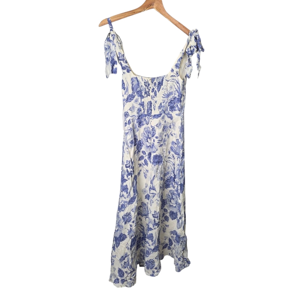 Reformation Twilight Dress Lucerne Midi Blue Floral New With Tags Size 0 - Picture 3 of 7